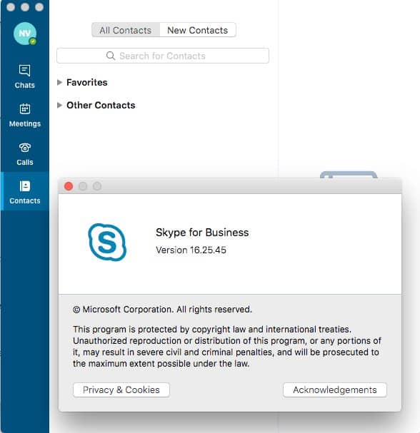 mac os skype for business