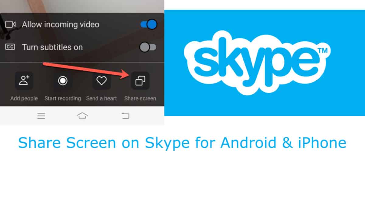 android skype share screen